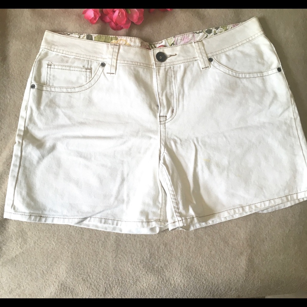 BOGO White Mid Rise Jean Shorts